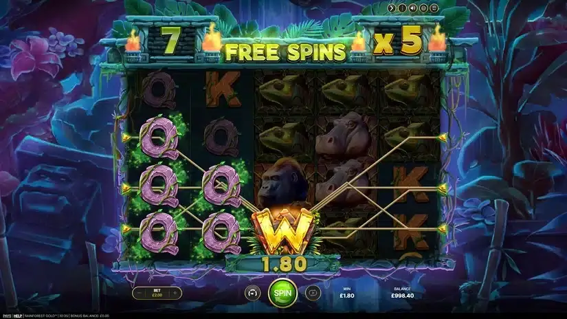 Rainforest Gold slot screenshot 