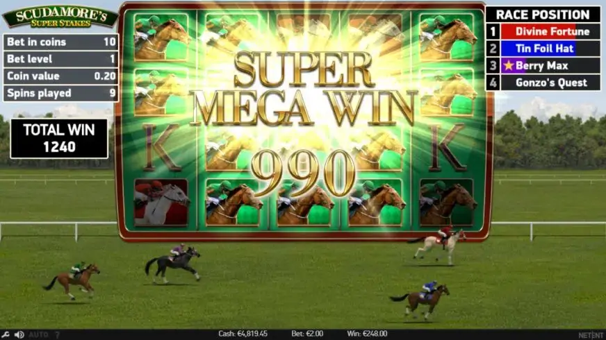 Scudamore’s Super Stakes slot screenshot 8