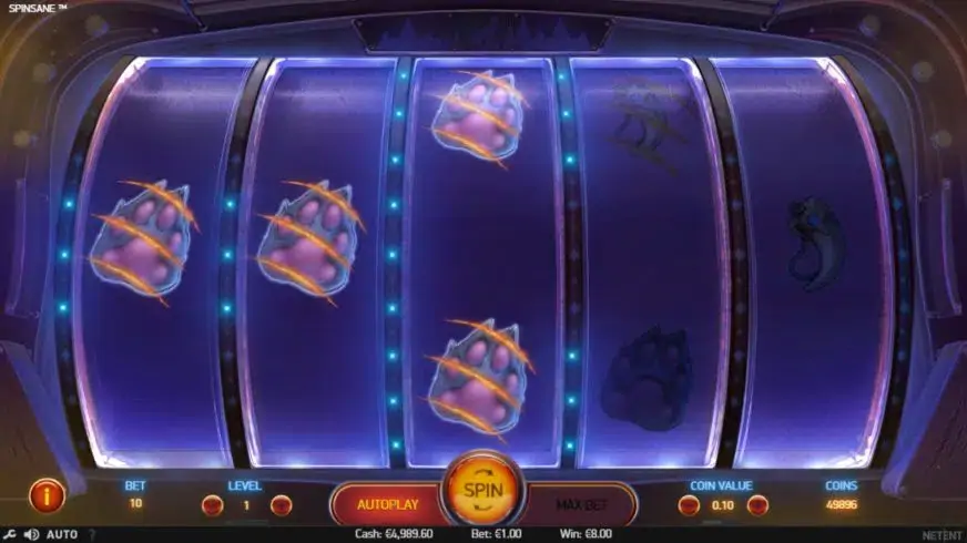 Spinsane slot screenshot 2