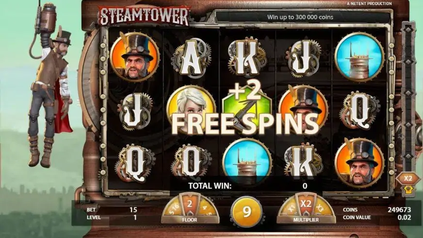 Steam Tower slot screenshot 