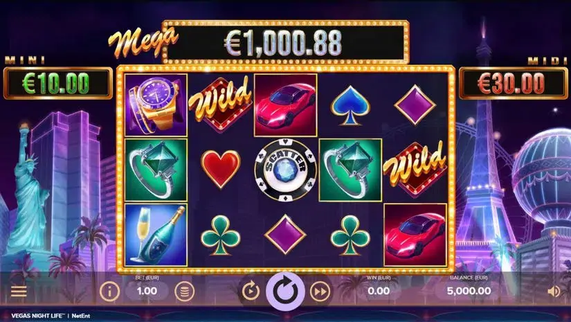Vegas Night Life slot screenshot 