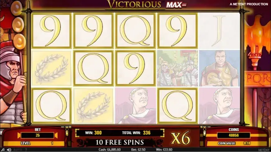 Victorious slot screenshot 4