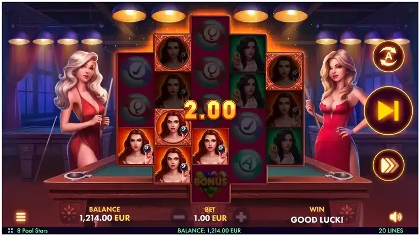 8 Pool Stars slot screenshot 2