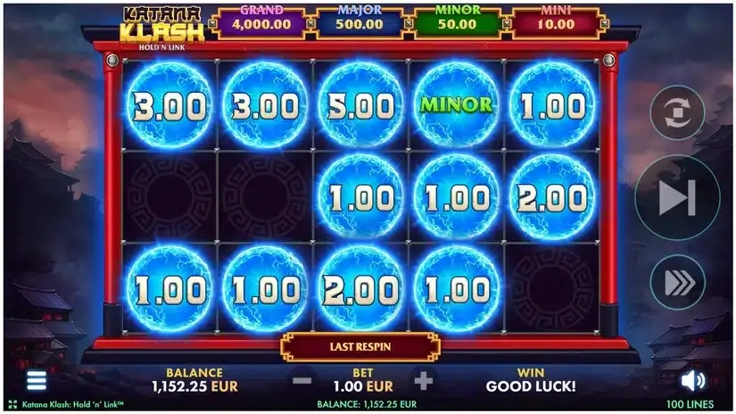 Katana Klash: Hold ‘N’ Link slot screenshot 4