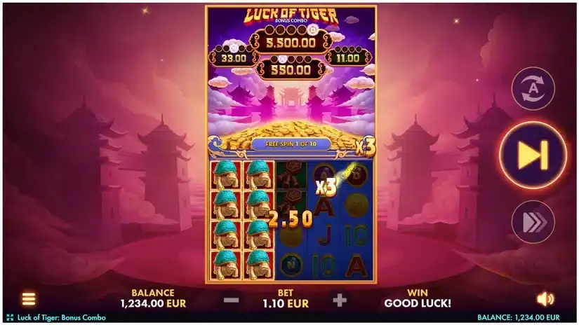 Luck of Tiger: Bonus Combo slot screenshot 3