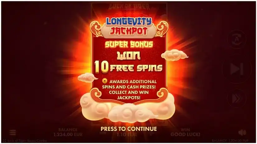 Luck of Tiger: Bonus Combo slot screenshot 2