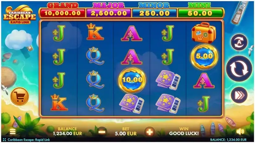 Caribbean Escape: Rapid Link slot screenshot 1