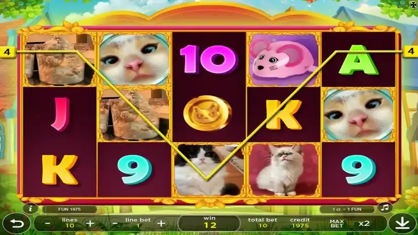 Funny Cats slot screenshot 2