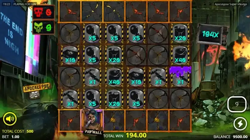 Apocalypse Super xNudge slot screenshot 