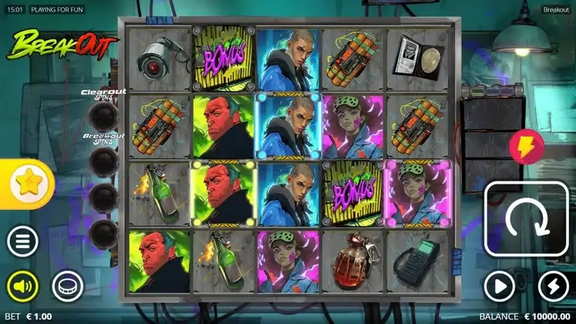 Breakout slot screenshot 