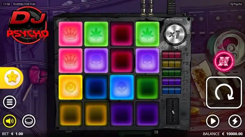 DJ Psycho slot screenshot 