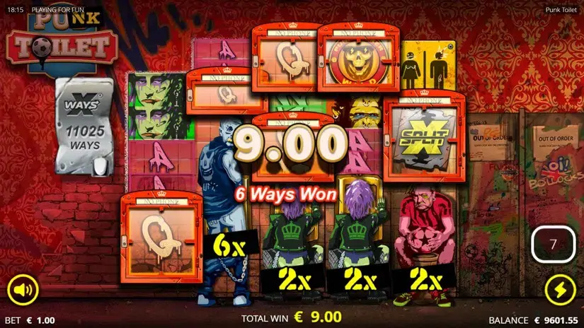 Punk Toilet slot screenshot 6