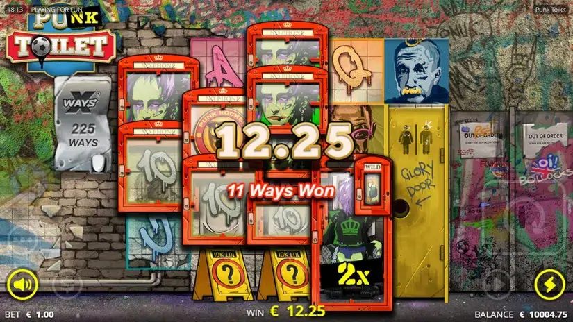 Punk Toilet slot screenshot 2