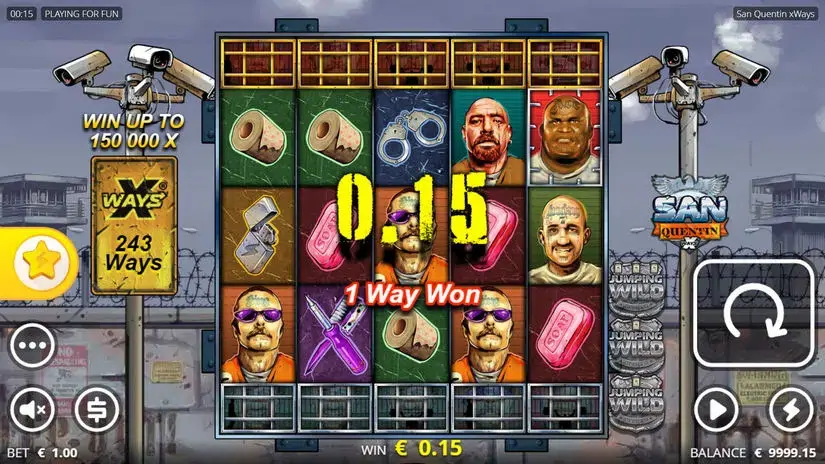 San Quentin xWays slot screenshot 