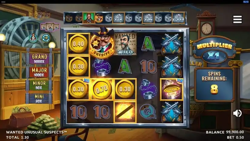 Wanted Unusual Suspects slot screenshot 5