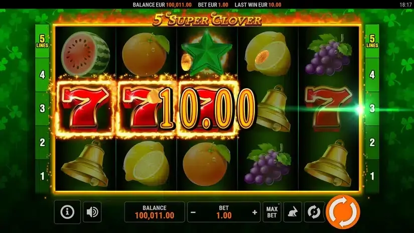 5 Super Clover slot screenshot 3