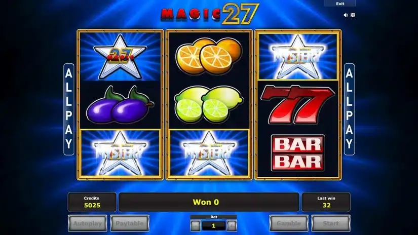Magic 27 slot screenshot 