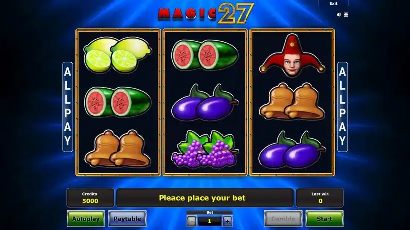 Magic 27 slot screenshot 
