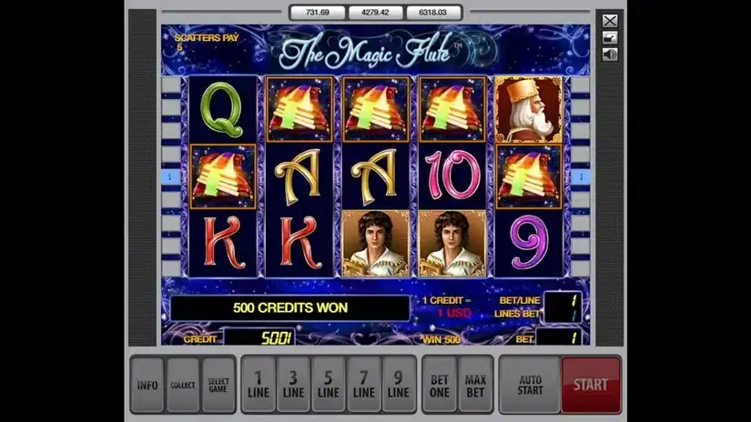 The Magic Flute slot screenshot 3