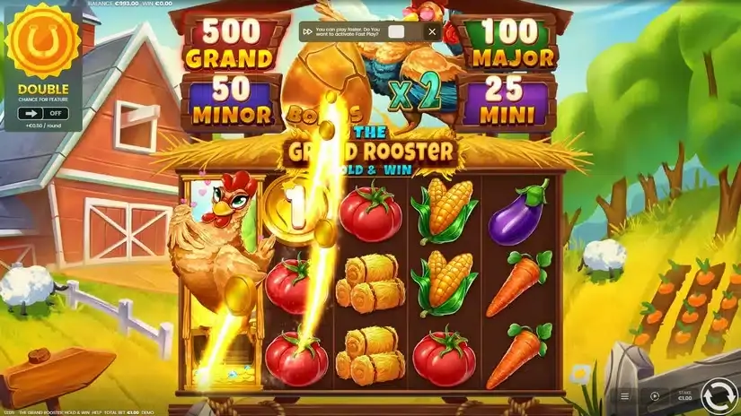 The Grand Rooster: Hold & Win slot screenshot 2