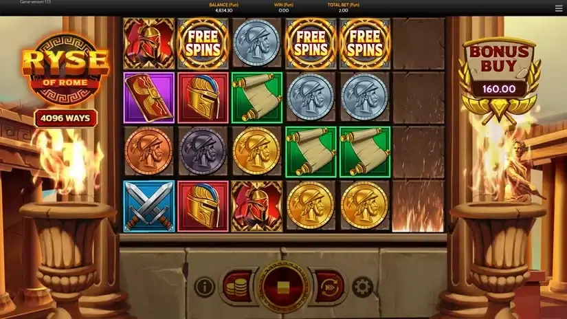Ryse of Rome slot screenshot 2