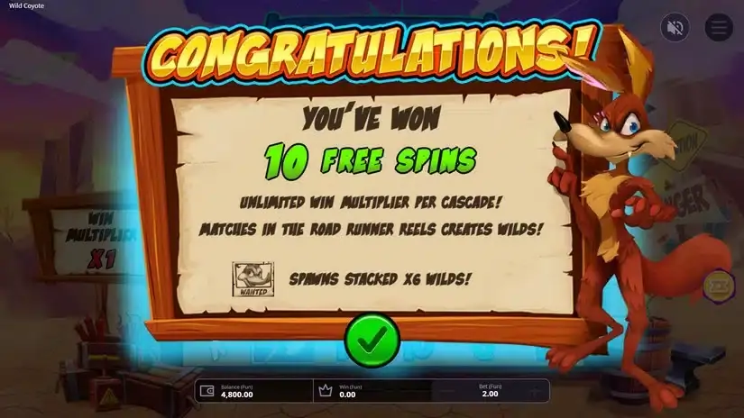 Wild Coyote Megaways slot screenshot 3