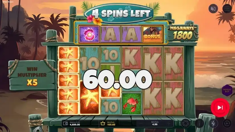 Wild Waves Megaways slot screenshot 5