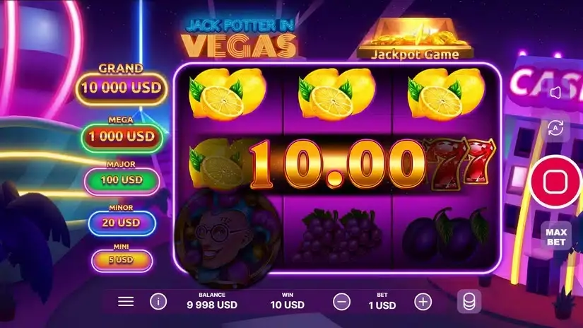 Jack Potter in Vegas slot screenshot 2