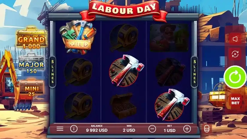 Labour Day slot screenshot 3