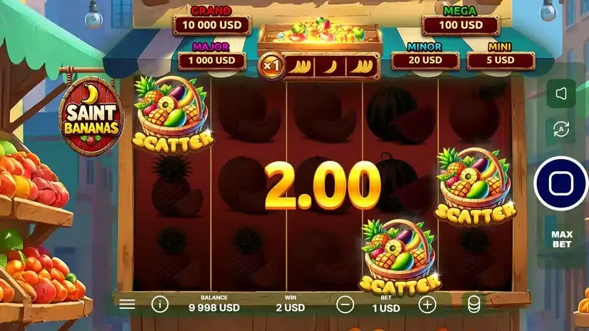 Saint Bananas slot screenshot 2