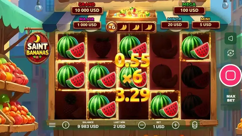 Saint Bananas slot screenshot 4