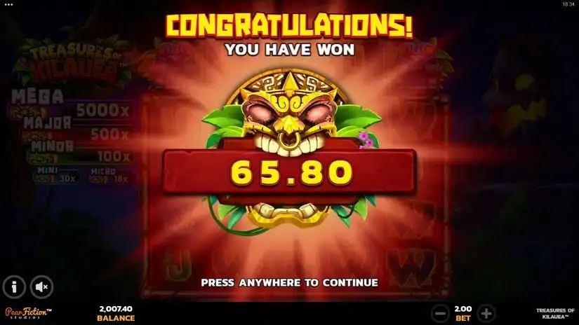 Treasures of Kilauea slot screenshot 