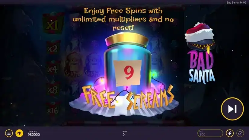 Bad Santa slot screenshot 3