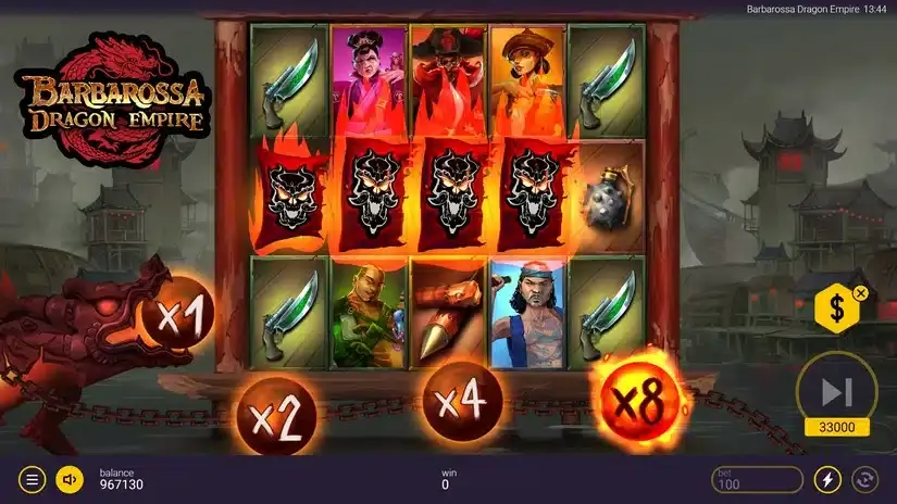 Barbarossa Dragon Empire slot screenshot 3