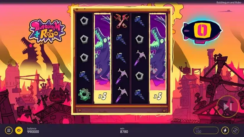 Bubblegum and Robo slot screenshot