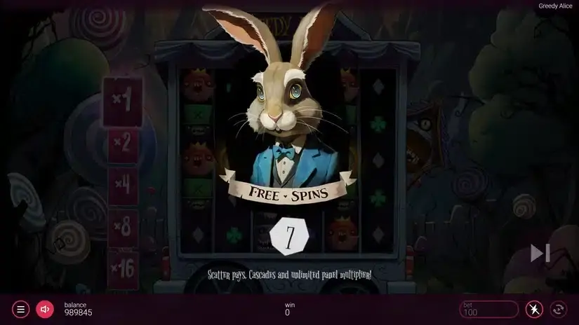 Greedy Alice slot screenshot 3