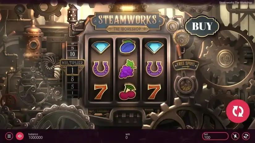 Steamworks slot screenshot 1