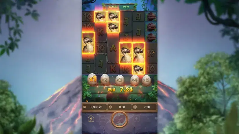 Jurassic Kingdom slot screenshot 2