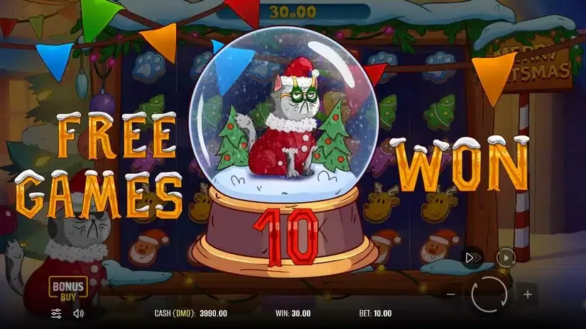 Merry Catsmas slot screenshot 2