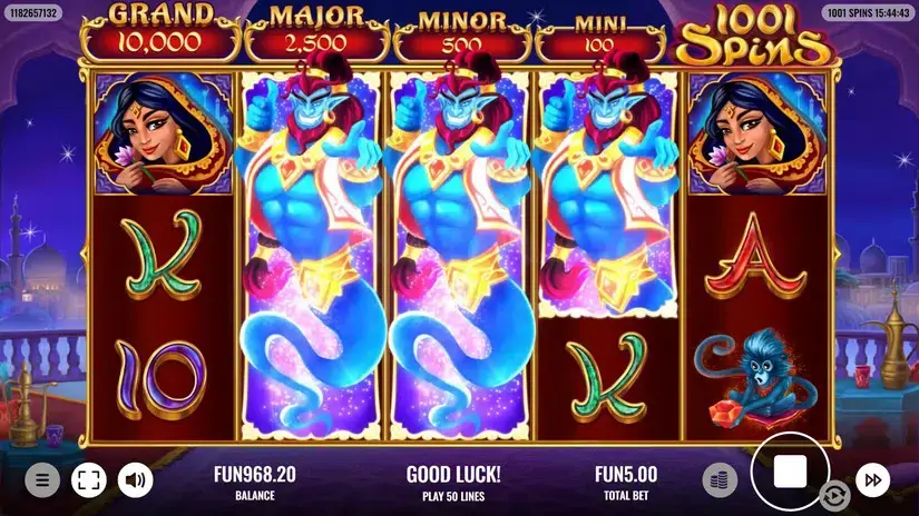 1001 Spins slot screenshot 4