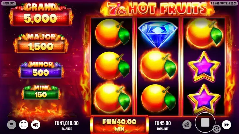 7 & Hot Fruits slot screenshot 4