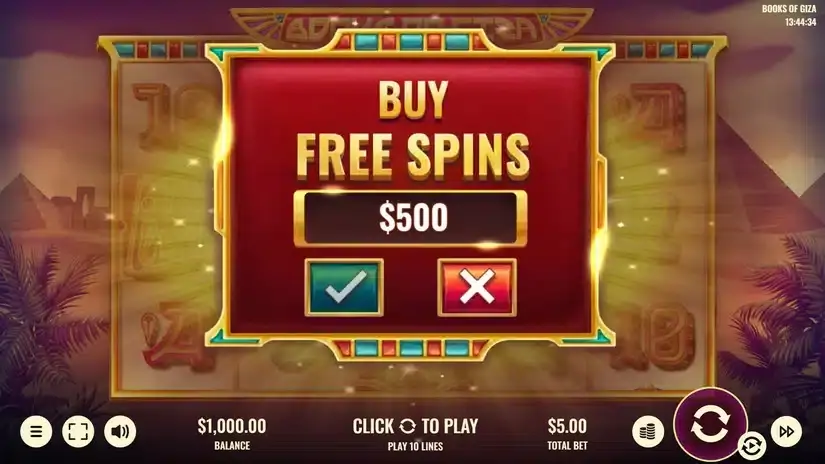 Books of Giza slot screenshot 2