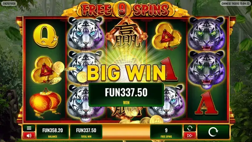 Chinese Tigers slot screenshot 5