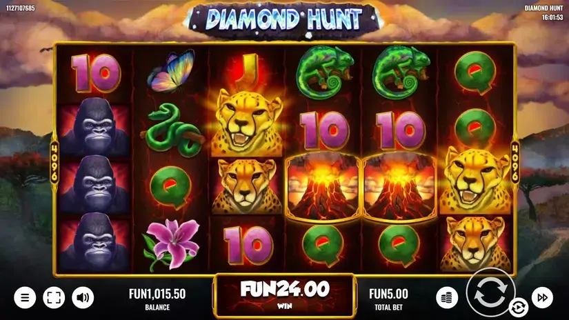 Diamond Hunt slot screenshot 2