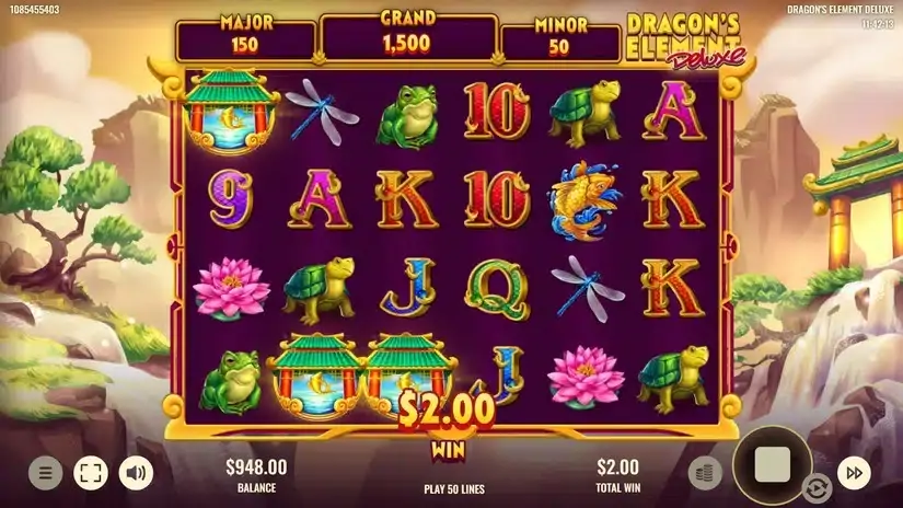 Dragon’s Element Deluxe slot screenshot 2