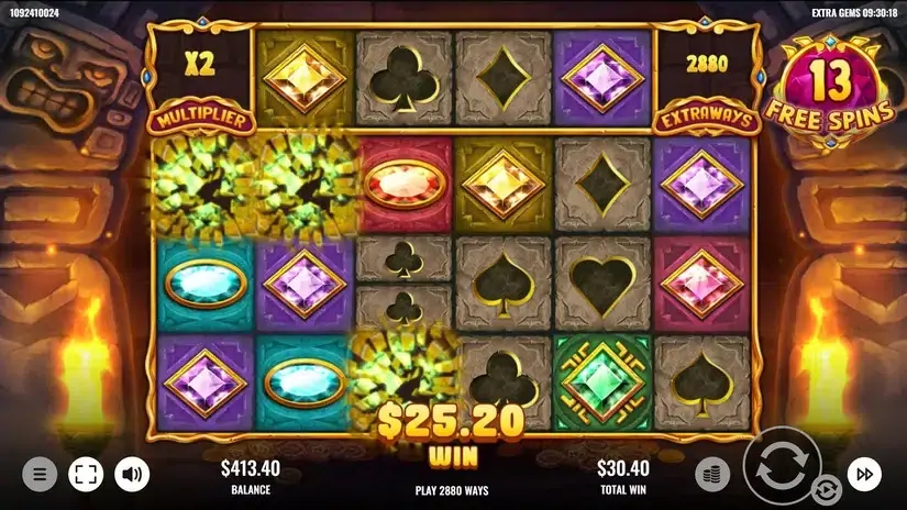 Extra Gems slot screenshot 6