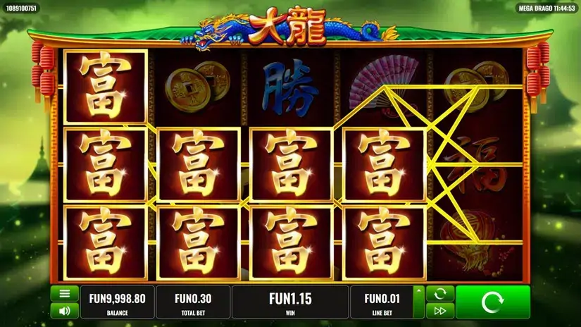 Mega Drago slot screenshot 2