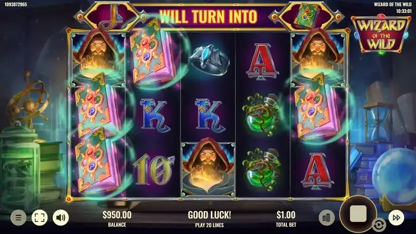 Wizard of the Wild slot screenshot 2