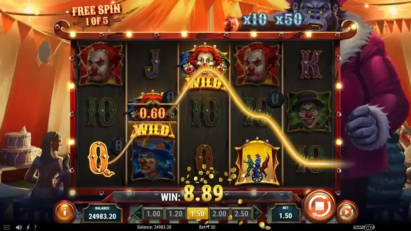 3 Clown Monty 2 slot screenshot 4