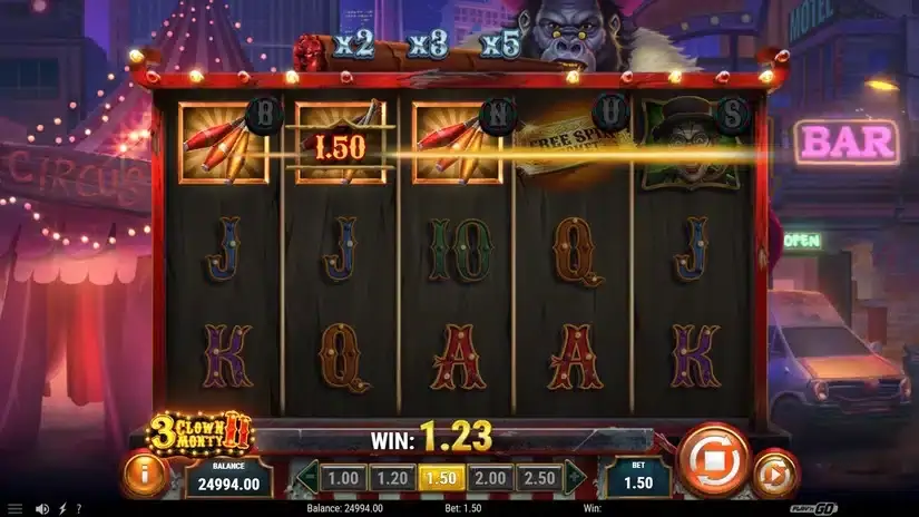 3 Clown Monty 2 slot screenshot 2
